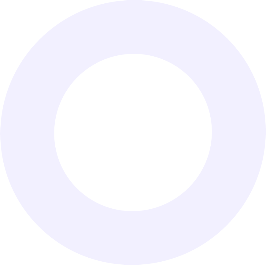 A simple purple ring on a white background.