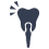 Silhouette of a jumping goat with curved horns.